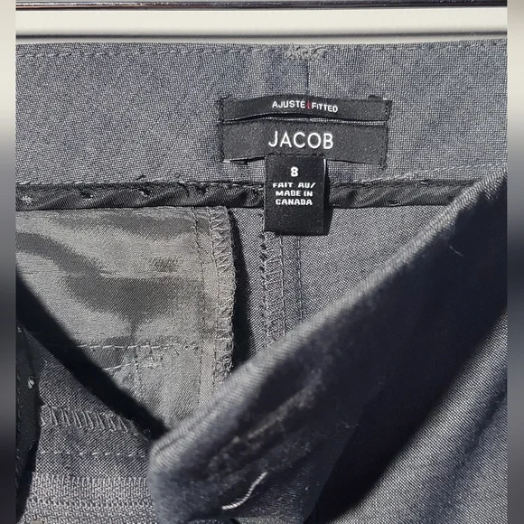 Jacob Fitted Size 8 Gray Bootcut Dress Pants - Picture 2 of 5